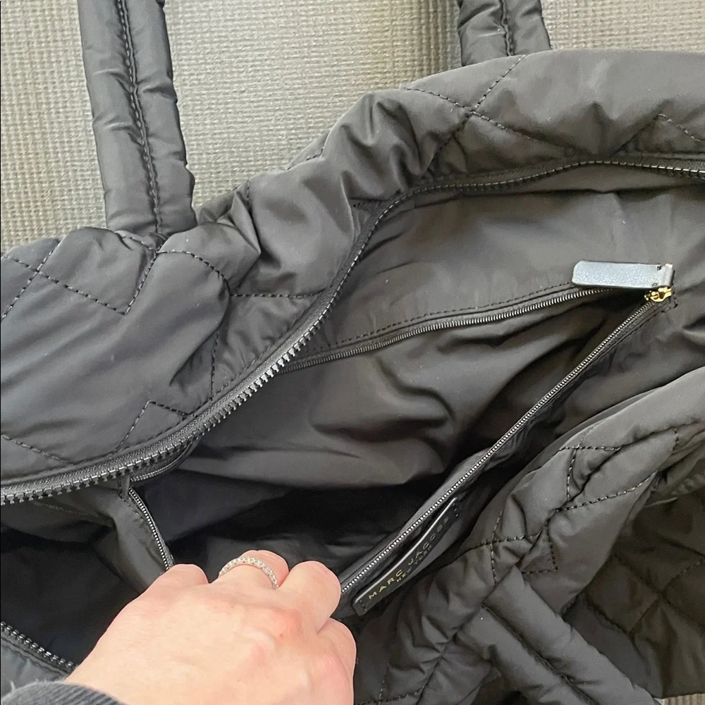 Black Quilted Weekender Bag